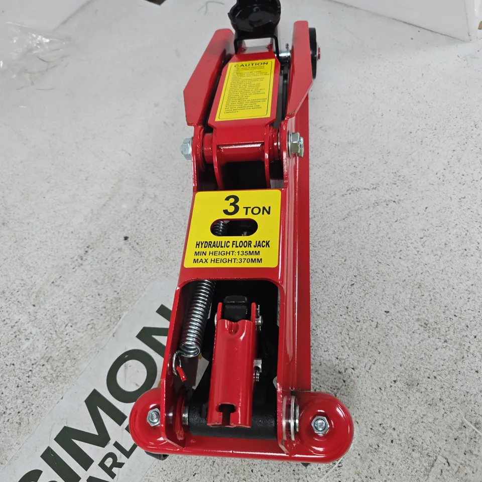 3 TON HYDRAULIC FLOOR JACK – RED