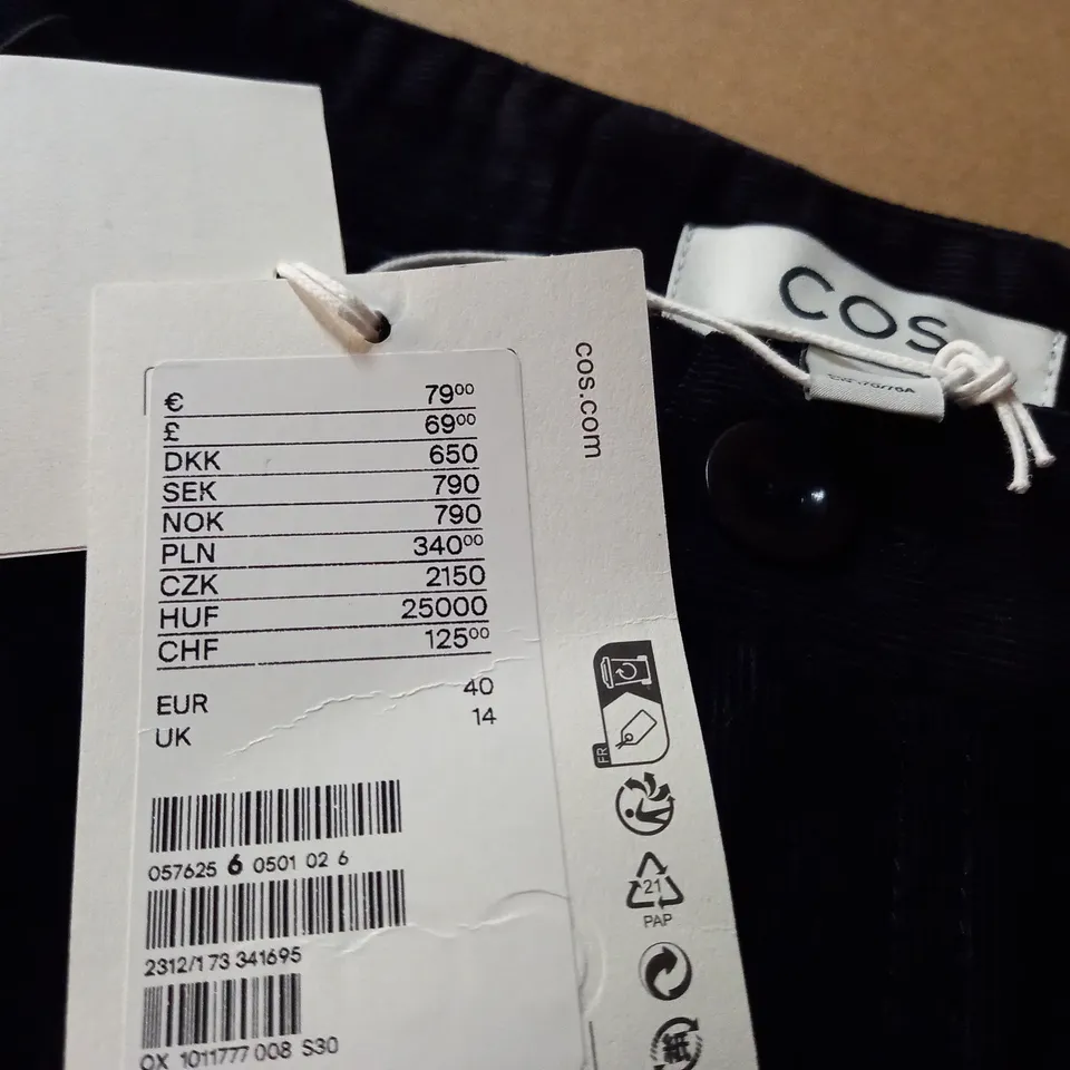 COS DARK NAVY TROUSERS - UK 14