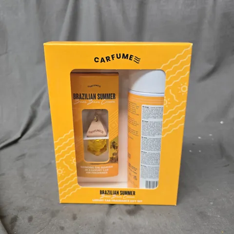 BOXED AND SEALED CARFUME BRAZILIAN SUMMER LUXURY CAR FRAGRANCE GIFT SET