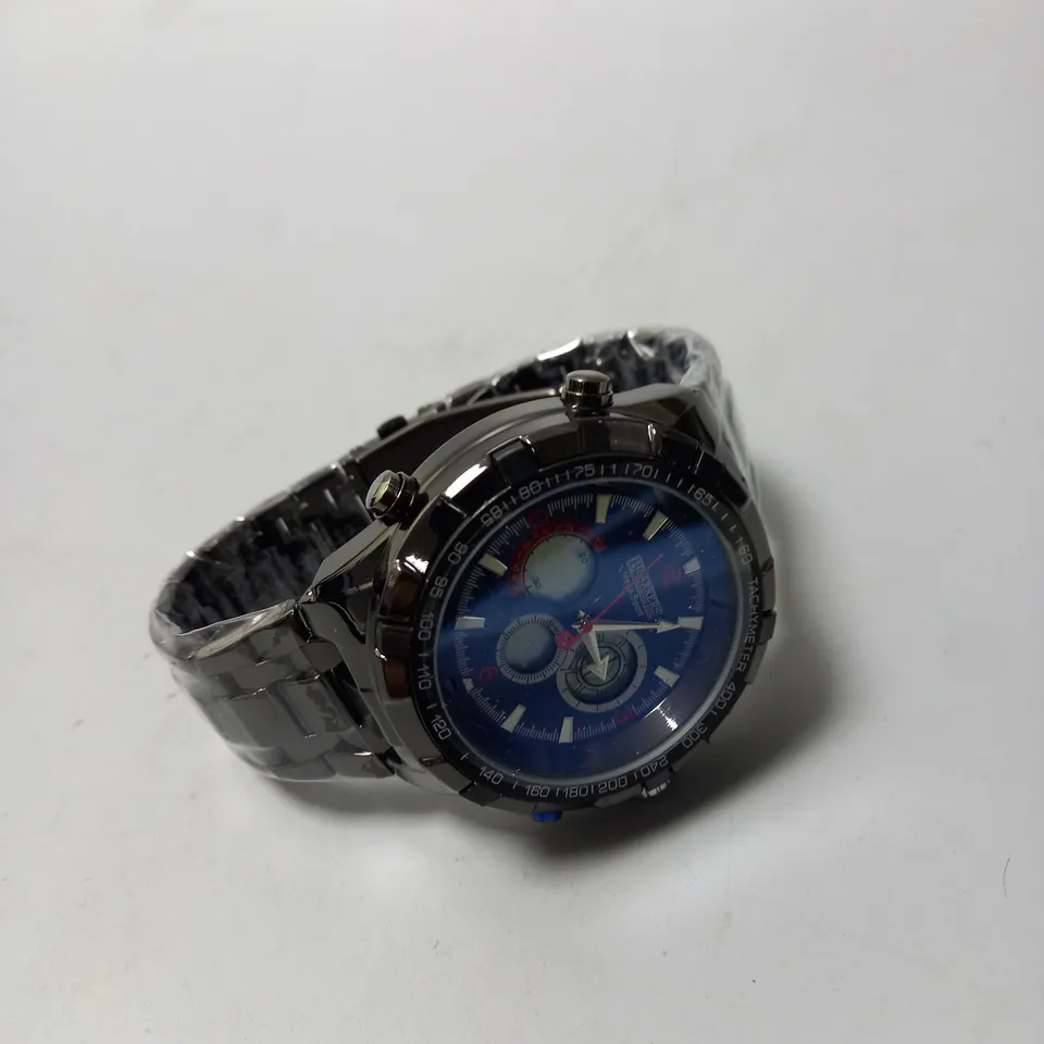 BOXED BAKERS OF KENSINGTON MEGA SPORTS BLUE MENS WATCH 