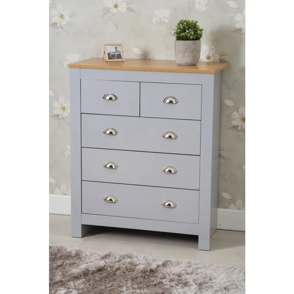 BOXED SUSANA 5 DRAWER 79CM W CHEST OF DRAWERS