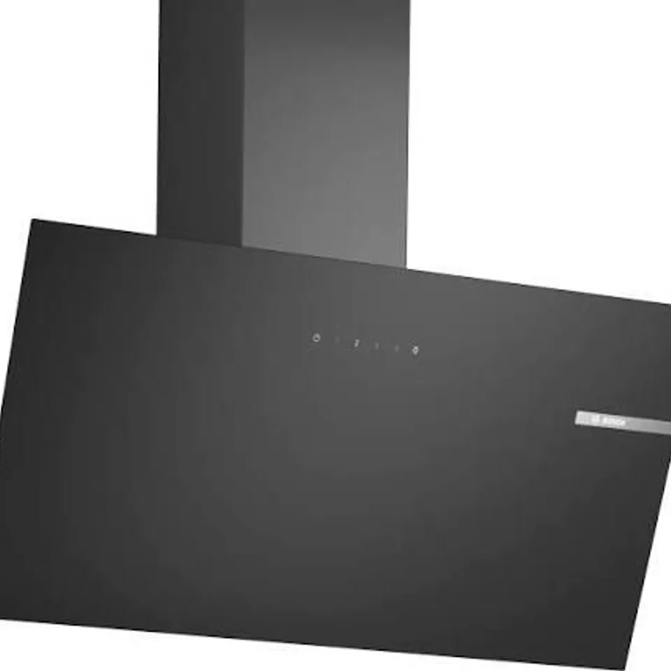 BOXED BOSCH SERIES 2 WALL-MOUNTED COOKER HOOD 60 CM CLEAR GLASS BLACK PRINTED, BLACK