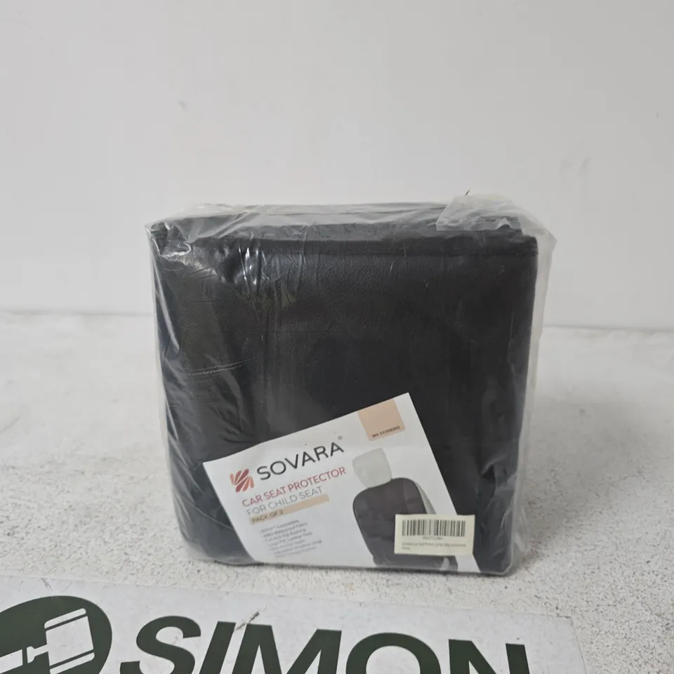 SOVARA CAR SEAT PROTECTOR FOR CHILD SEAT – BLACK - PACK OF 2 