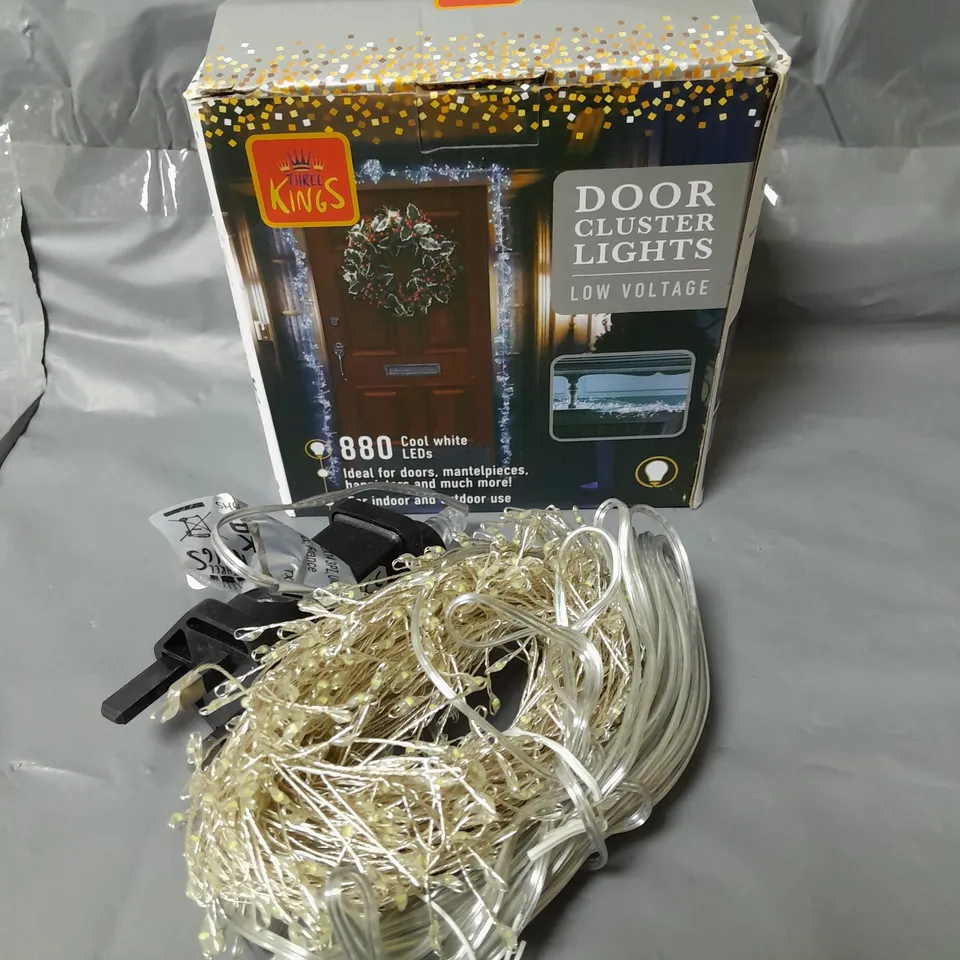 THREE KINGS DOOR BRIGHT WHITE OUTDOOR CHRISTMAS LIGHTS RRP £34.99