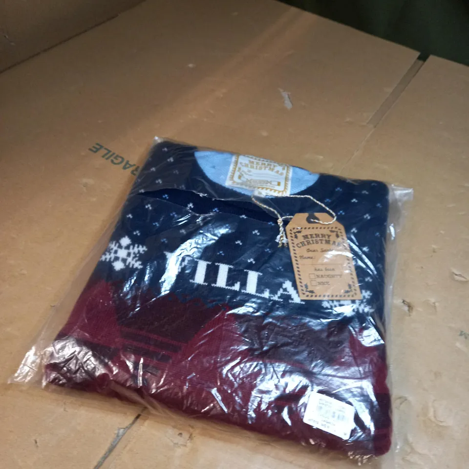 ASTON VILLA RETRO CHRISTMAS JUMPER SIZE M