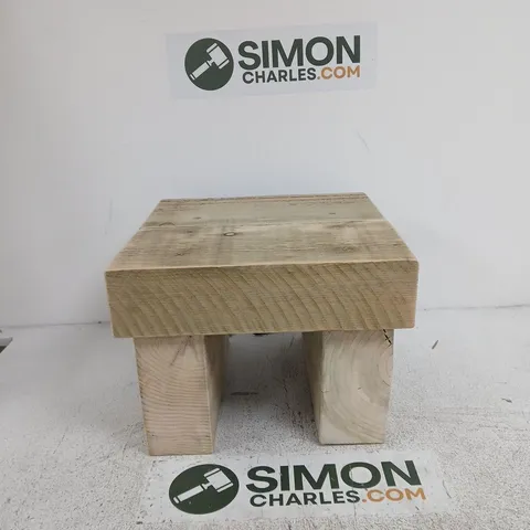 WOODEN STOOL – SIMPLE PINE, TWO-LEG DESIGN