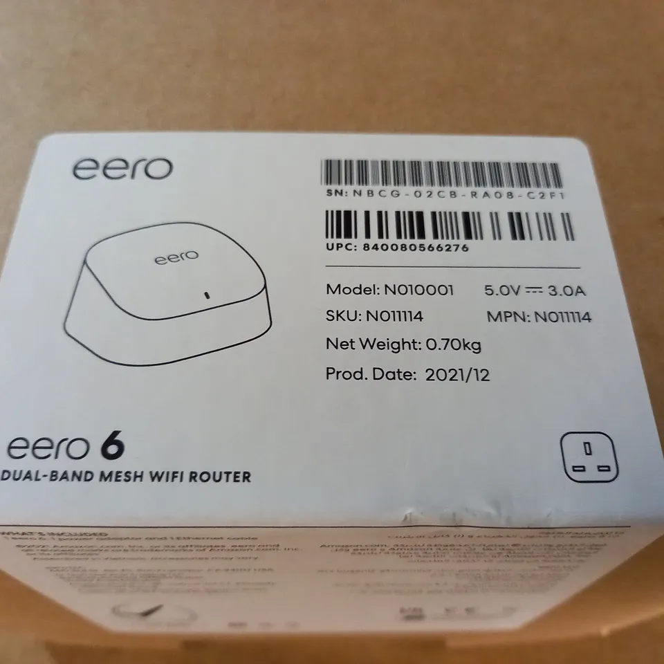 SEALED BOXED EERO 6 DUAL BAND MESH WIFI ROUTER