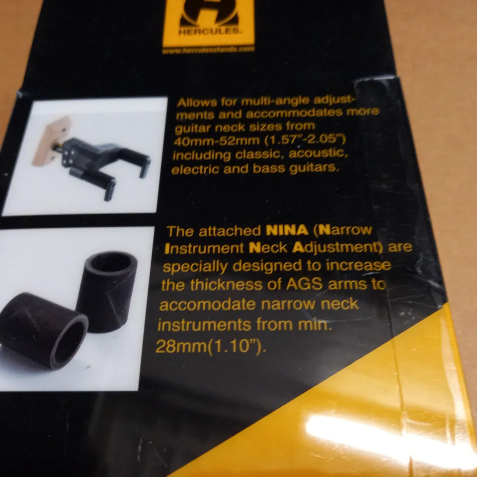 BOXED HERCULES GUITAR HANGER GSP38WB PLUS