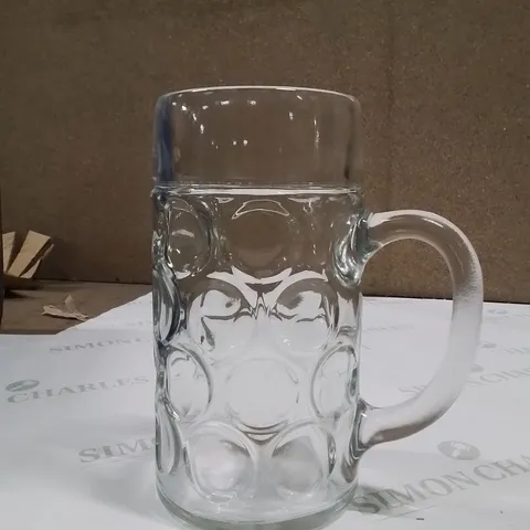 BOX CONTAINING 6 LARGE 2 PINT GLASS TANKARDS 