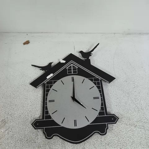 WM. WIDDOP HOUSE SILHOUETTE WALL CLOCK β BLACK