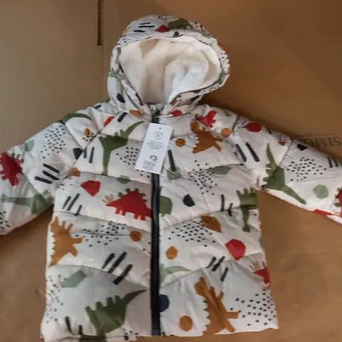 FRED & FLO DINOSAUR THEMED PADDED COAT - 18-24M