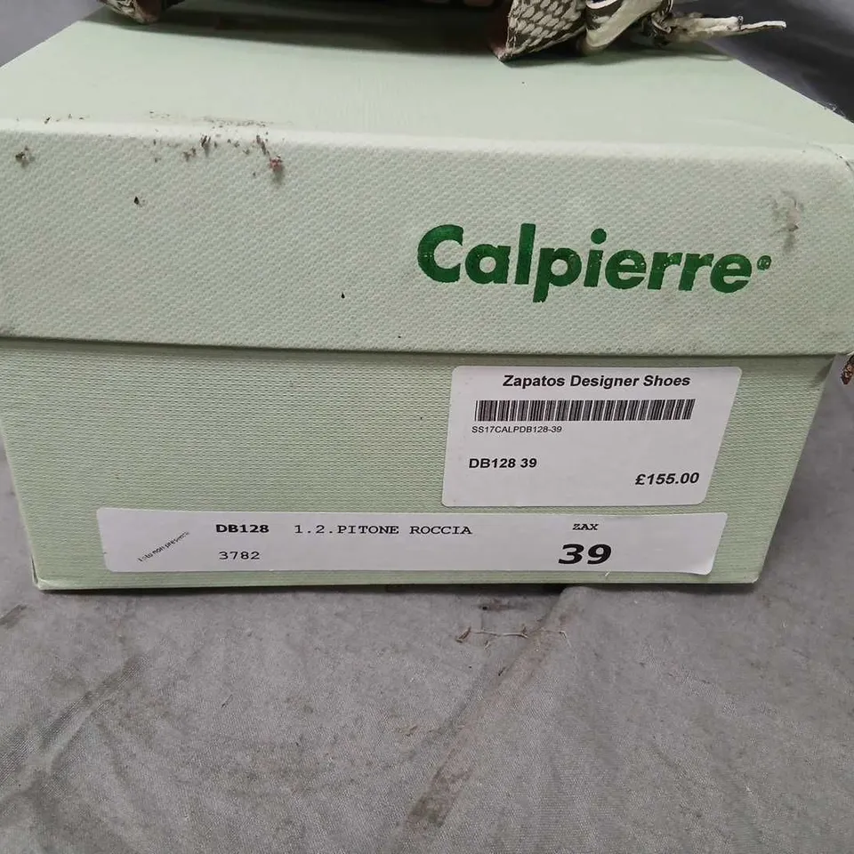 CALPIERRE SNAKE PRINT LOAFERS – WOMEN’S DESIGNER SHOES, UK 6.5 (EU 39)