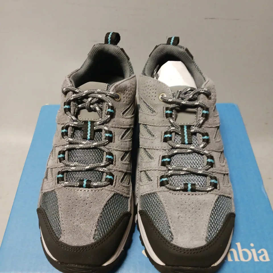 BOXED PAIR OF COLUMBIA WOMEN'S CRESTWOOD HIKING SHOES, GREY - UK SIZE 5