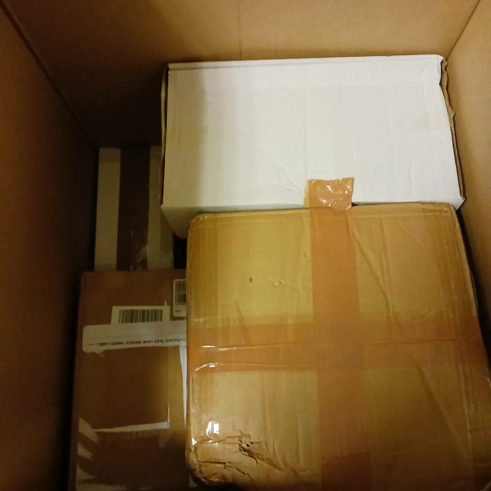BOX OF APPROXIMATELY 12 ASSORTED HOUSEHOLD ITEMS TO INCLUDE COOKS ESSENTIALS EGG CRACKER - SIMPLY BEAUTY LED MIRROR - JM CROWN DECORATIONS - ETC