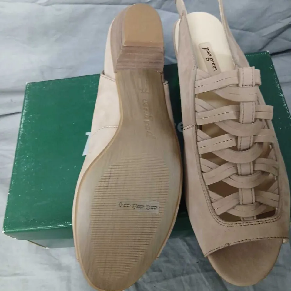 PAUL GREEN CAMEL NUBUK SLINGBACK SANDALS – UK 7.5