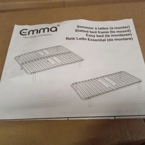 BRAND NEW BOXED EMMA SLATTED BED FRAME - 135 X 190 DOUBLE (1 BOX)