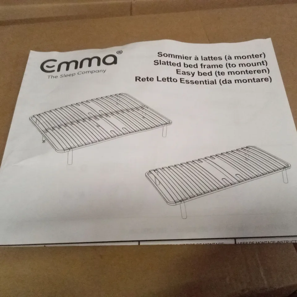 BRAND NEW BOXED EMMA SLATTED BED FRAME - 135 X 190 DOUBLE (1 BOX)