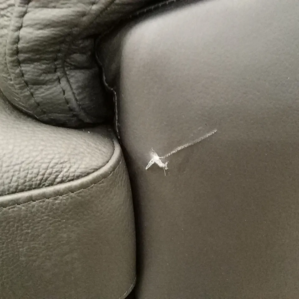 BRADY PREMIUM LEATHER 4 SEATER SOFA - BLACK RRP £1179