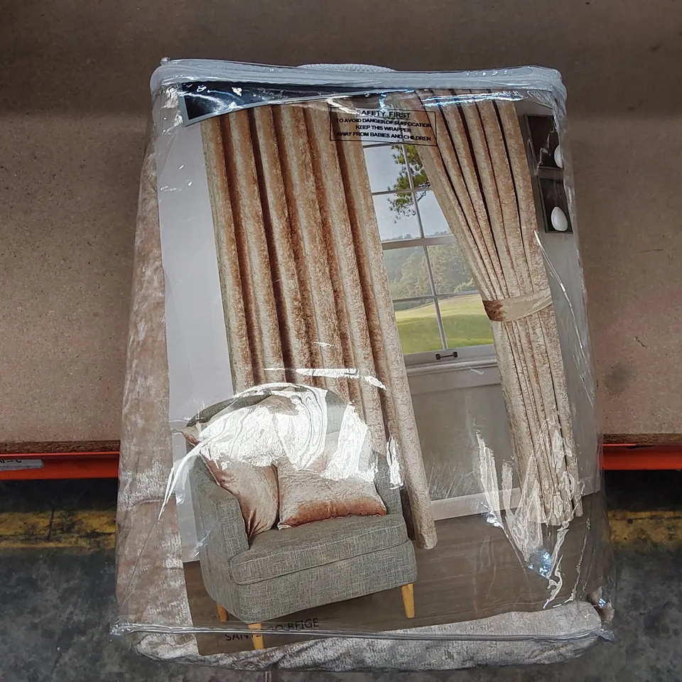 BAGGED ANALI VELVET BLACKOUT GROMMET/EYELET CURTAIN PAIR - 168 X 229CM (1 ITEM)