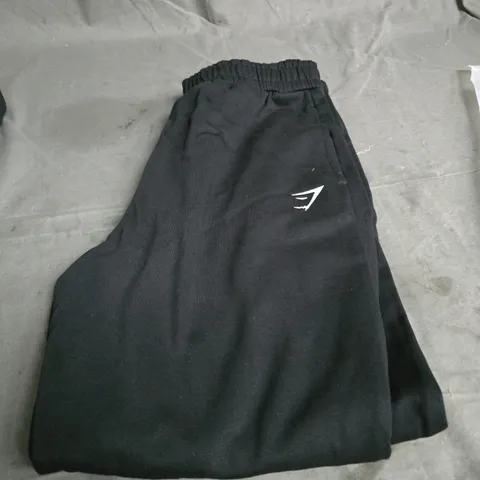 GYMSHARK TRAINING BRUSHED JOGGERS - BLACK, SIZE L, REGULAR FIT