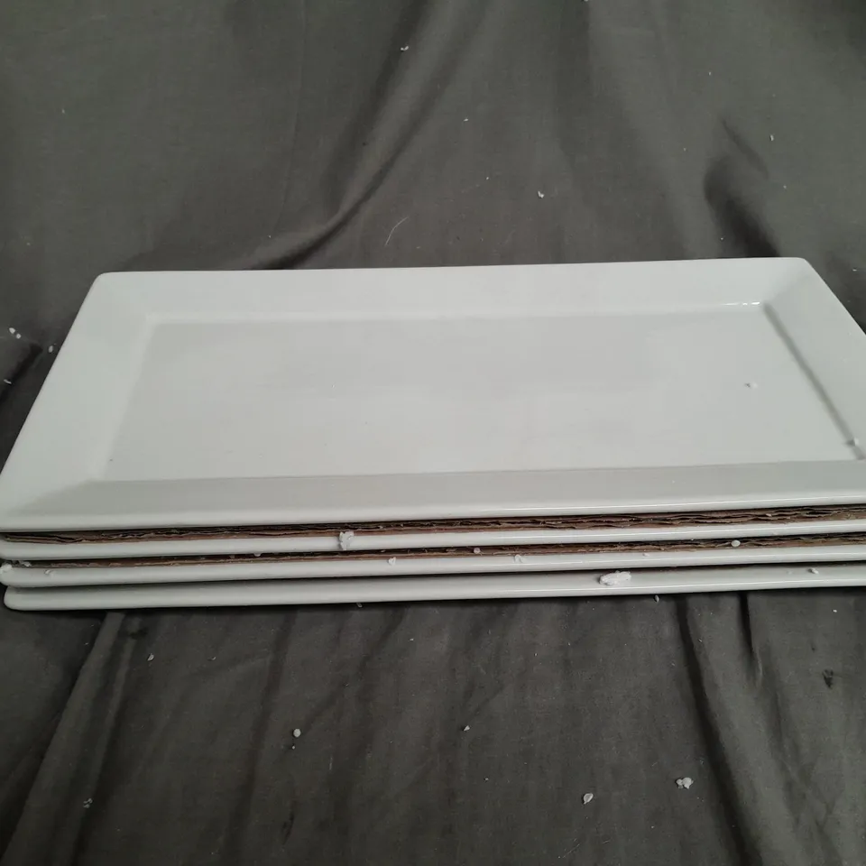 RECTANGLE WHITE PLATTER SET  RRP £37