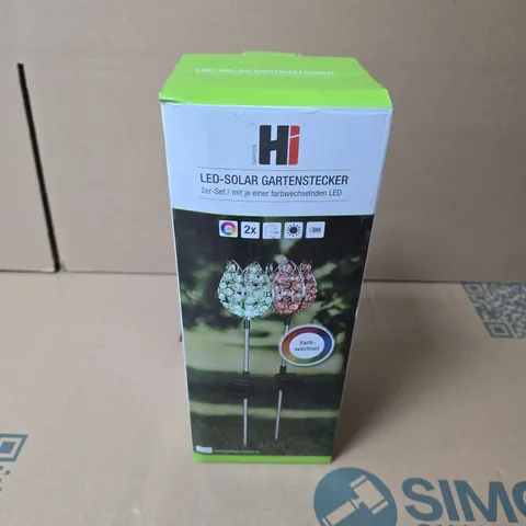 BOXED LED SOLAR STAKES CRYSTAL FLOWER COLOR CHANGING LED