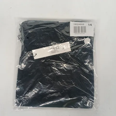 BAGGED ROMAN TURN UP SHORT BENGALINE STRETCH SHORTS IN BLACK SIZE 14