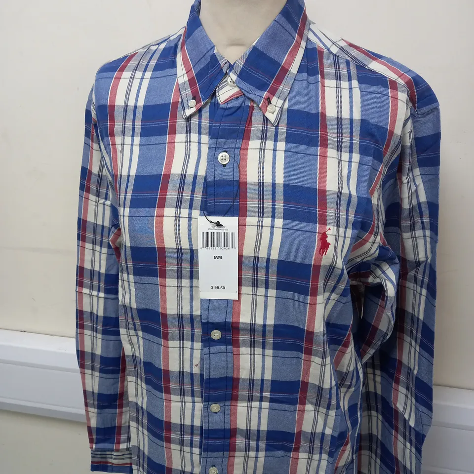 POLO RALPH LAUREN CHEQUERED SHIRT SIZE M