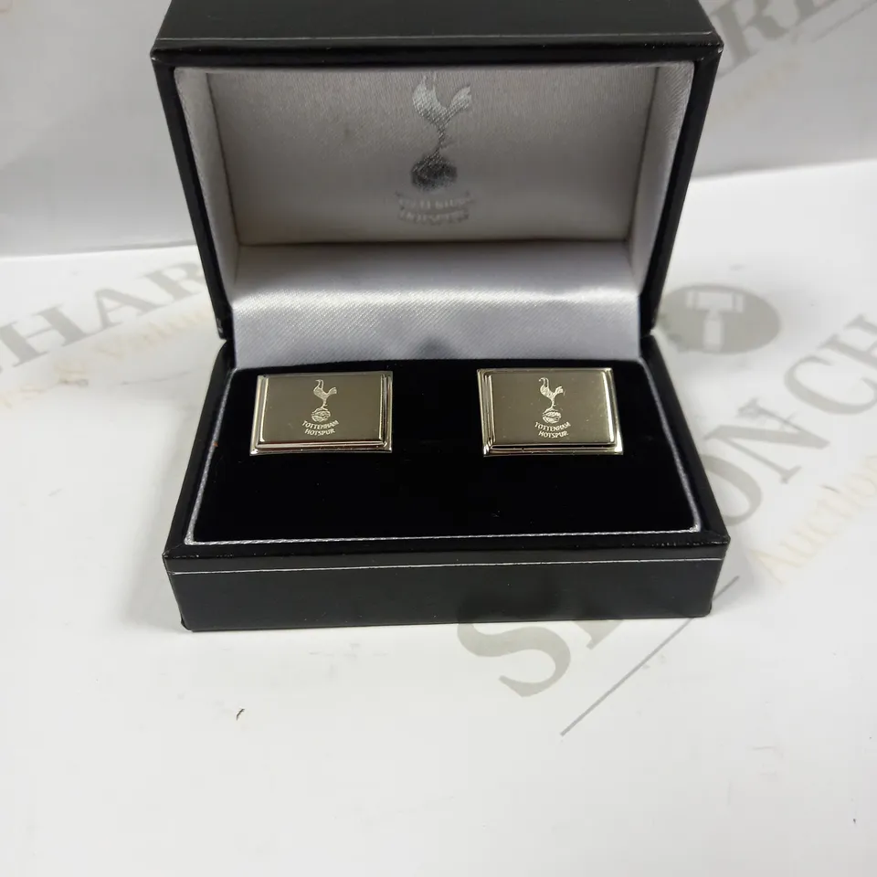TOTTENHAM HOTSPUR MENS SILVER EFFECT CUFFLINKS 