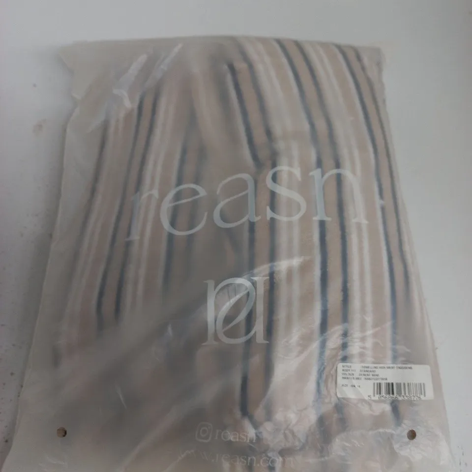 REASN TOWELLING HIGH WAIST TROUSERS – DESERT SAND, UK 14