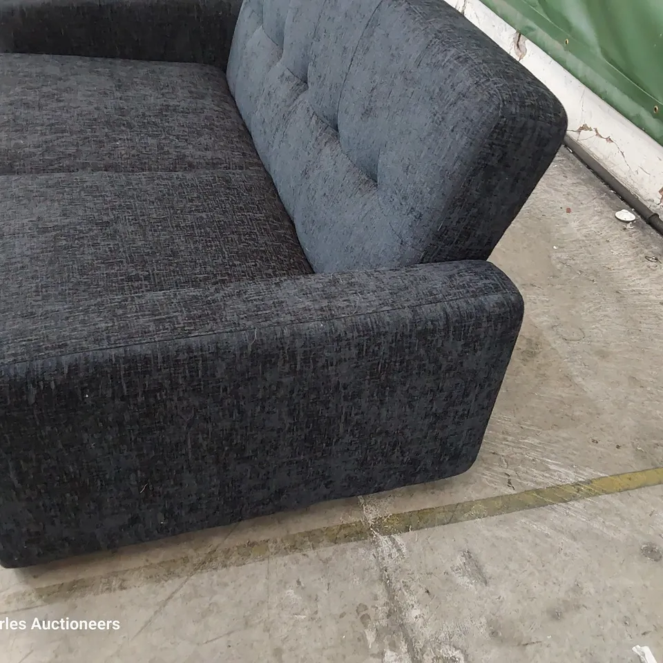 DESIGNER TWO SEATER SOFA CHARCOAL FABRIC 