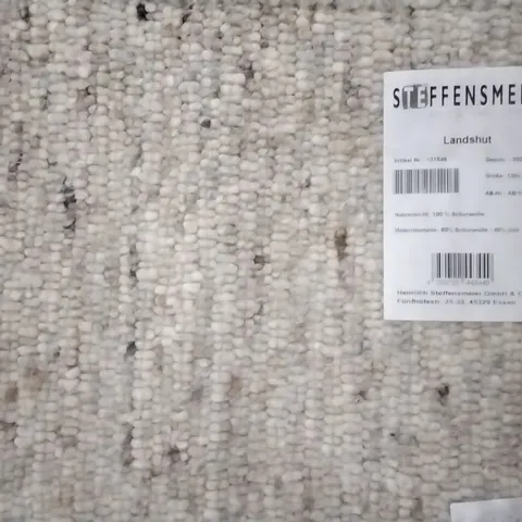 BOXED HANDMADE FLATWEAVE NATURAL RUG- 130   X 190