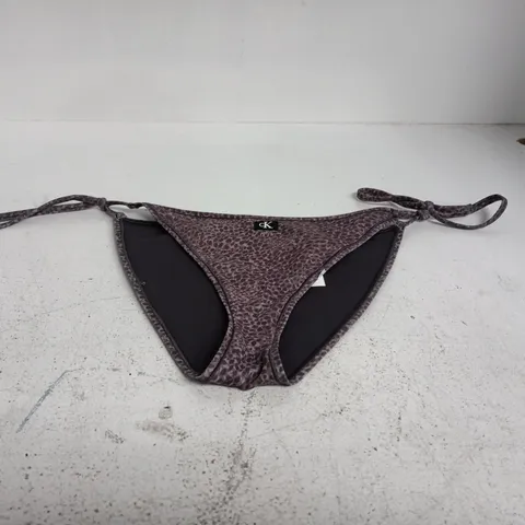 CALVIN KLEIN GREY PATTERN BIKINI BOTTOMS LARGE
