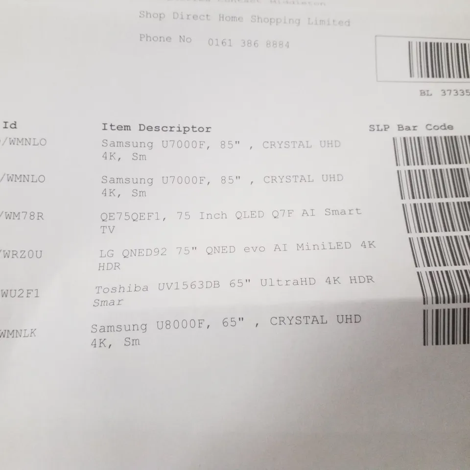PALLET CONTAINING 6 DAMAGED TVS