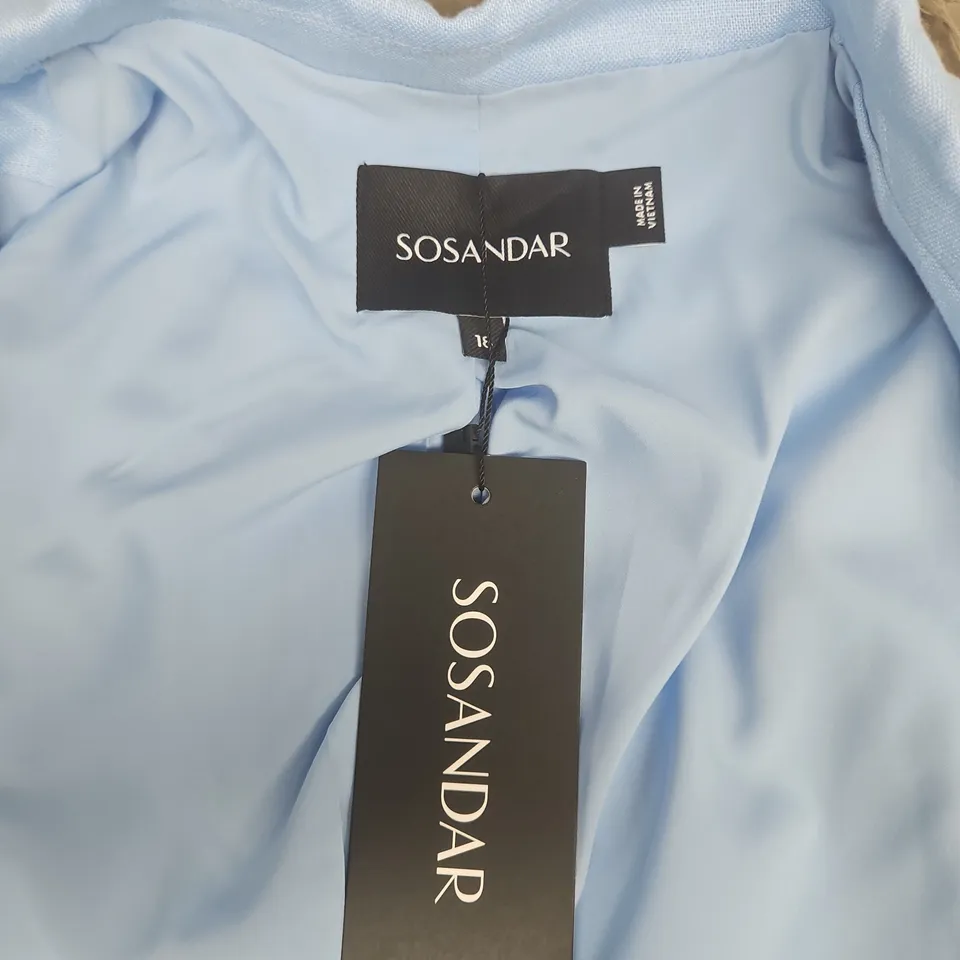 SOSANDAR LIGHT BLUE BLAZER JACKET – WOMEN'S SIZE 18
