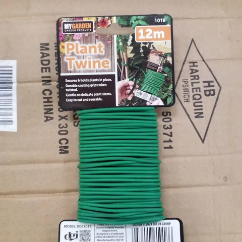 BOX CONTAINING APPROXIMATELY 36 BRAND NEW MYGARDEN 12M PLANT TWINES