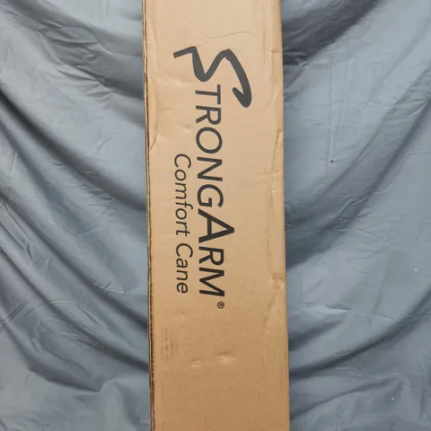 STRONG ARM COMFORT CANE WITH STANDING BASE & LIGHT IN BLACK