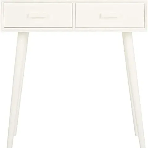 BOXED SAFAVIEH 2 DRAWER CONSOLE TABLE 35 X 71 X 78.3 CM DISTRESSED WHITE