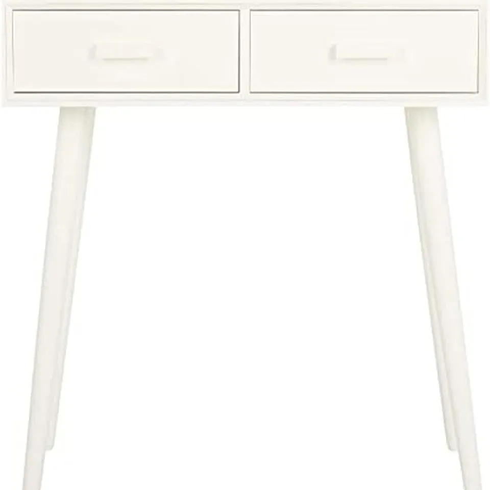 BOXED SAFAVIEH 2 DRAWER CONSOLE TABLE 35 X 71 X 78.3 CM DISTRESSED WHITE