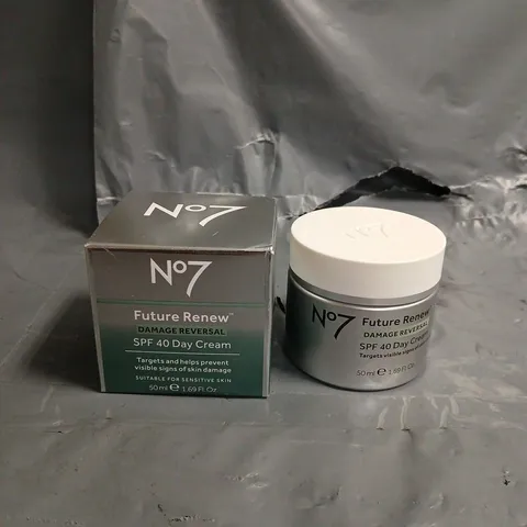 BOXED N07 FUTURE RENEW DAMAGE REVERSAL SPF 40 DAY CREAM 50ML