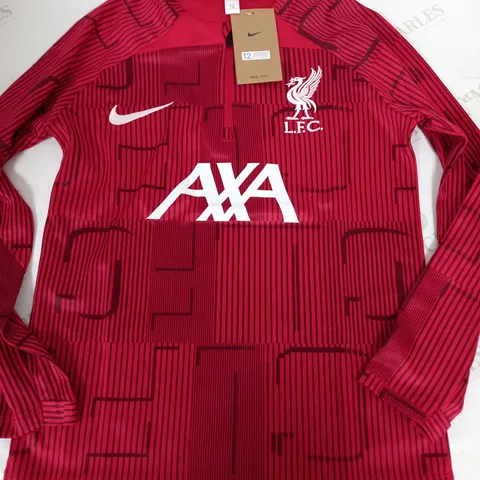 NIKE LIVERPOOL TRAINING TRACKSUIT IN RED/BLACK - SIZE 12