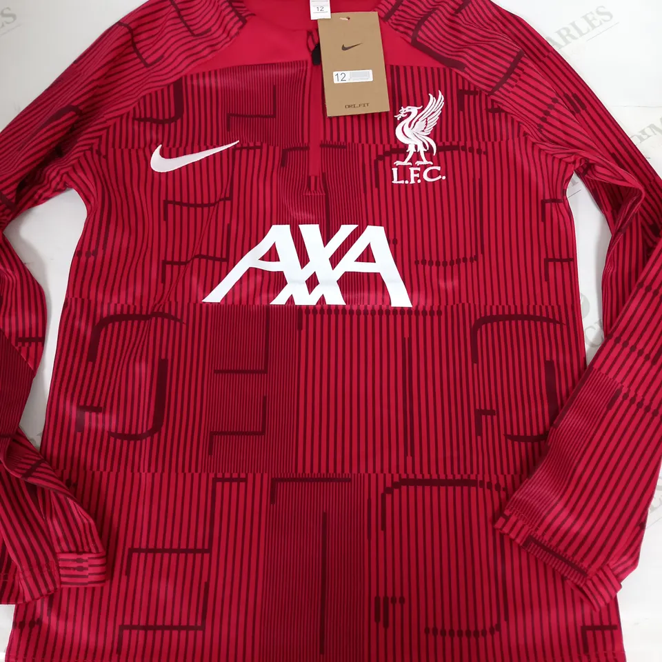 NIKE LIVERPOOL TRAINING TRACKSUIT IN RED/BLACK - SIZE 12