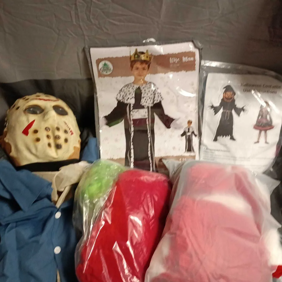 CHILDREN'S FANCY DRESS COSTUME BUNDLE WITH MASK, CROWN OUTFIT & ACCESSORIES
