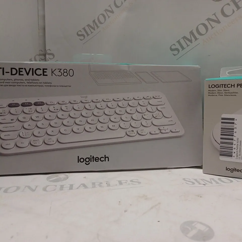 BOXED LOGITECH KEYBOARD AND MOUSE (K380 KEYBAORD, PEBBLE M350 MOUSE)