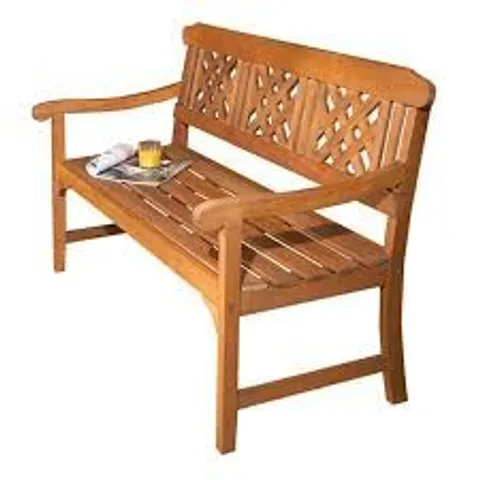 BOXED ROBERT DYAS 3-SEATER GARDEN FENCE BENCH