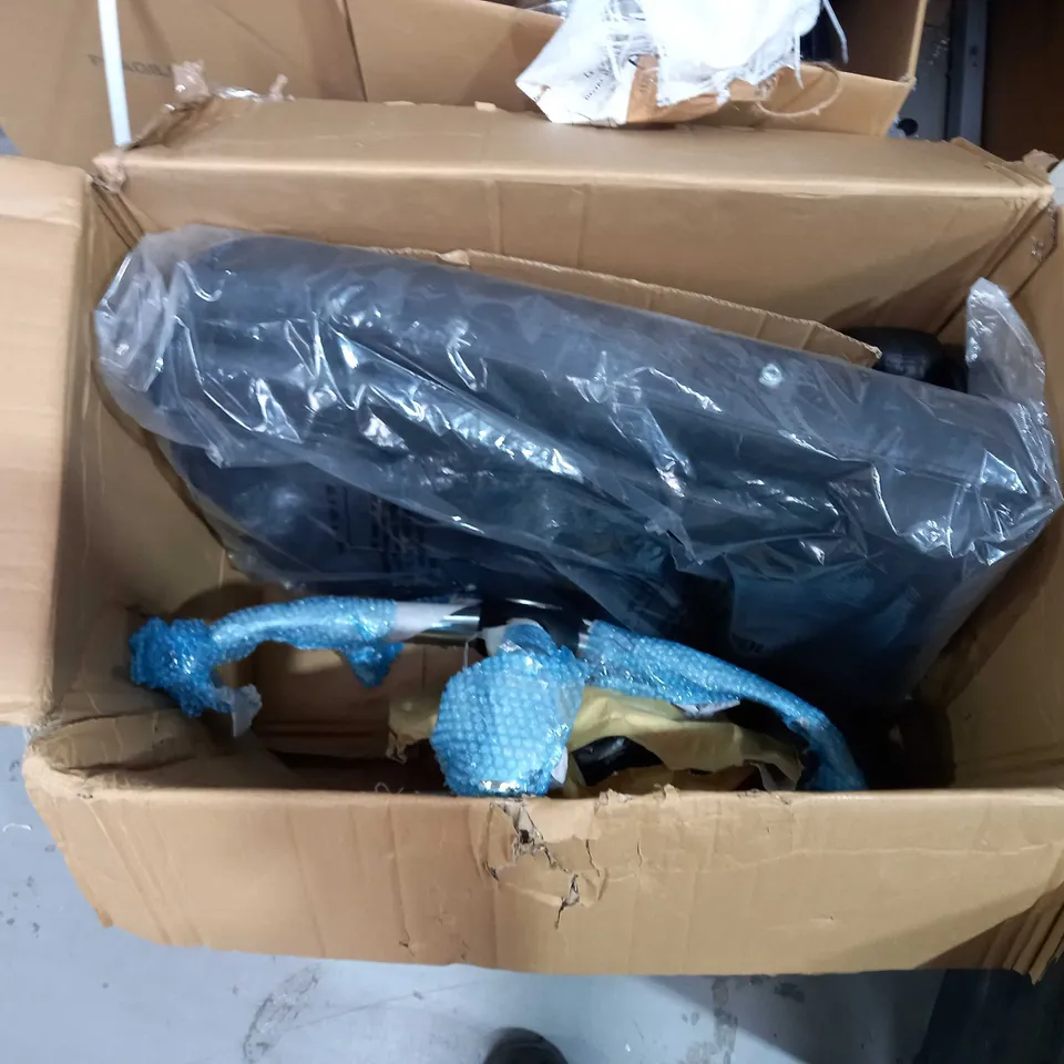 BOXED BLACK LEATHER OFFICE CHAIR - SELF ASSEMBLY