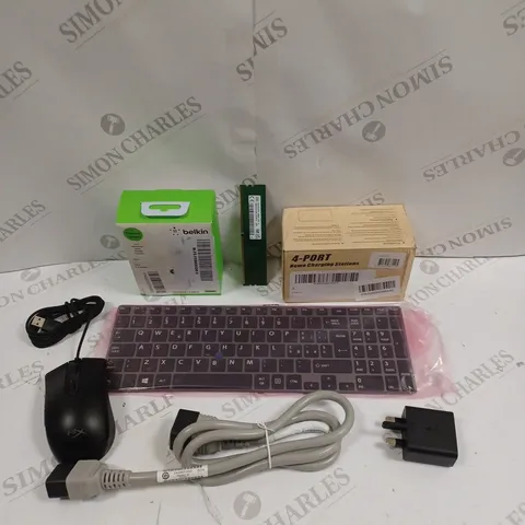 APPROXIMATELY 15 ASSORTED ELECTRICAL PRODUCTS TO INCLUDE USB MOUSE, 8GB RAM STICK, USB PLUG ETC