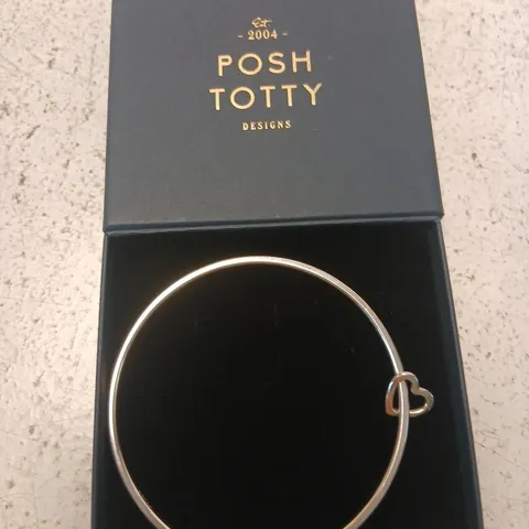 POSH TOTTY DESIGNS HEART BANGLE STERLING SILVER
