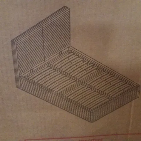 BOXED OTTOMAN DOUBLE 4FT6 BED FRAME - BEIGE (2 BOXES)
