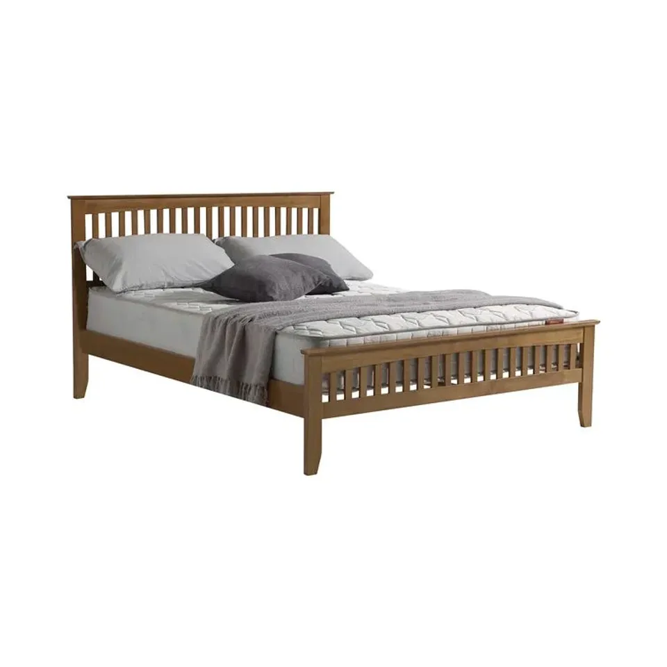 BOXED ALYN BED FRAME IN OAK // SIZE: 3FT SINGLE (2 BOXES)
